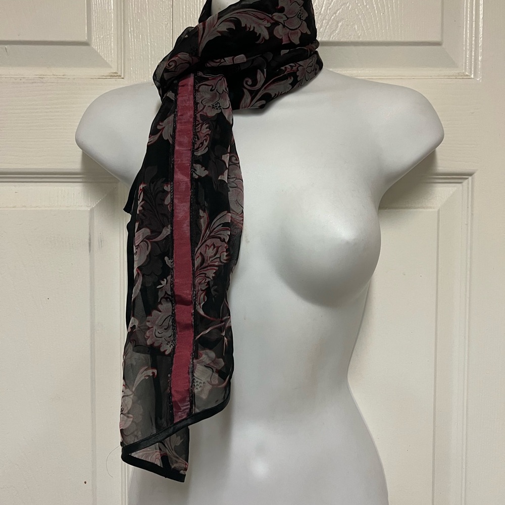 UNBRANDED Sheer Floral Print Scarf - Picture 2 of 5